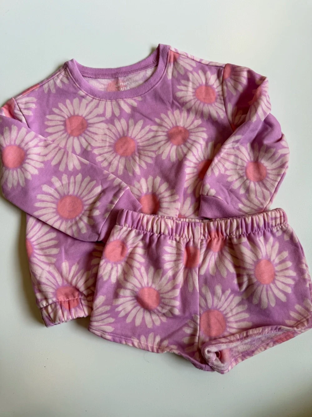 Carter's Pink & White Daisy Set